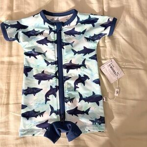 Shark Print Kids Swimsuit